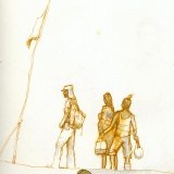 Die Fahnen markierten die Himmelsrichtungen