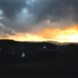 Sonnenuntergänge beim Abendessen